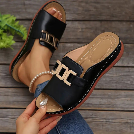 🔥50% de réduction🔥Sandale Venesia à semelle compensé confort