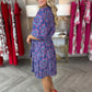 Elégante robe imprimée pour femme avec décolleté en V