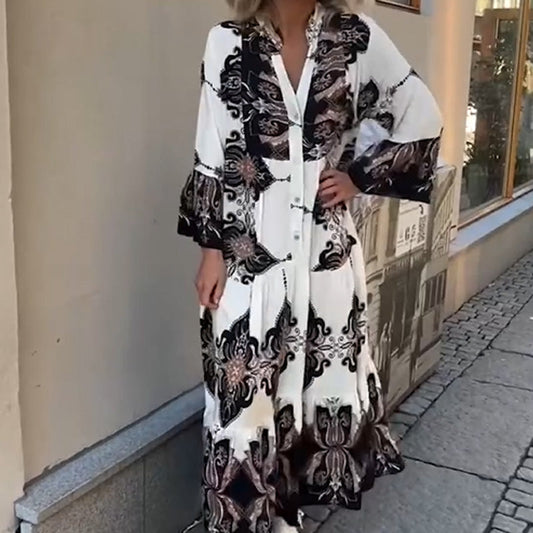 Robe ample imprimée élégante pour femmes