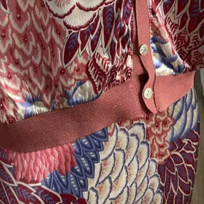 🏆🌸Ensemble deux pièces pour femmes : haut imprimé avec décolleté en V et jupe