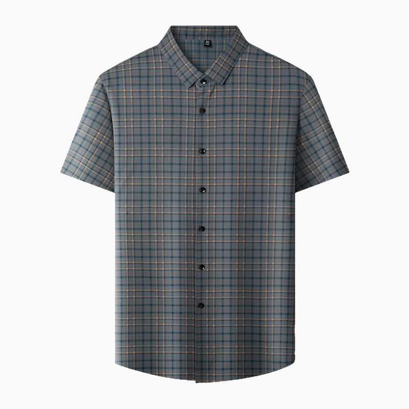 ✅2025 New 🎁 Chemise à manches courtes à carreaux pour hommes - à la mode et confortable