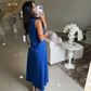 Robe élégante imprimée sans manches pour femme