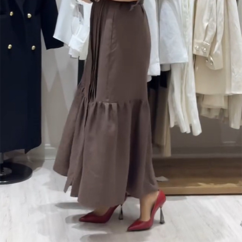 Robe chemise à manches longues boutonnées pour femmes