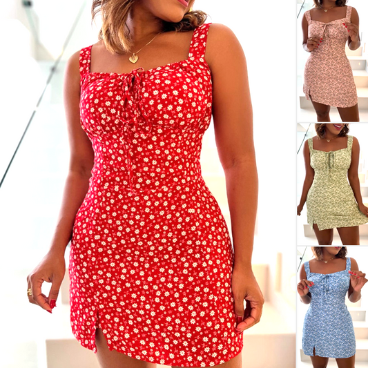 Floral Print Spaghetti Strap Mini Dress🔥Achetez-en 2 et obtenez 5% de réduction + livraison gratuite 🛫