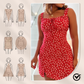 Floral Print Spaghetti Strap Mini Dress🔥Achetez-en 2 et obtenez 5% de réduction + livraison gratuite 🛫