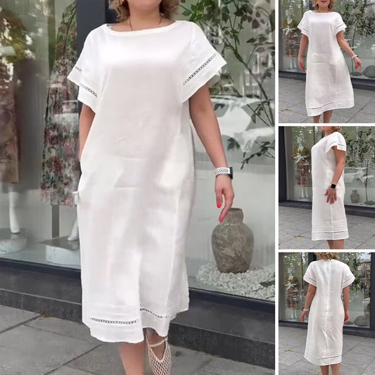 🦋Robe longue ample en blanc