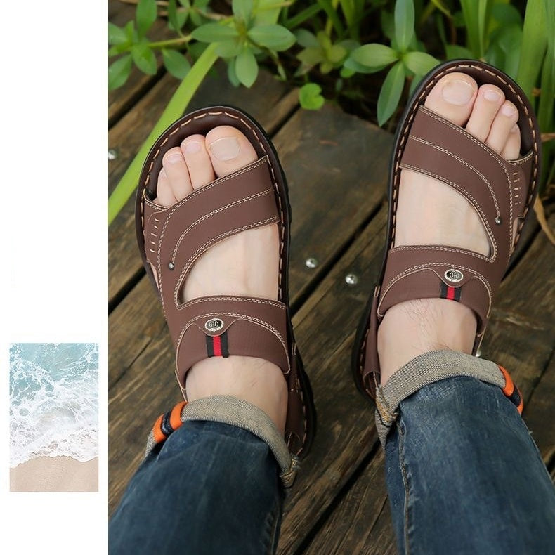 Sandales d'été respirantes pour hommes avec sangle réglable