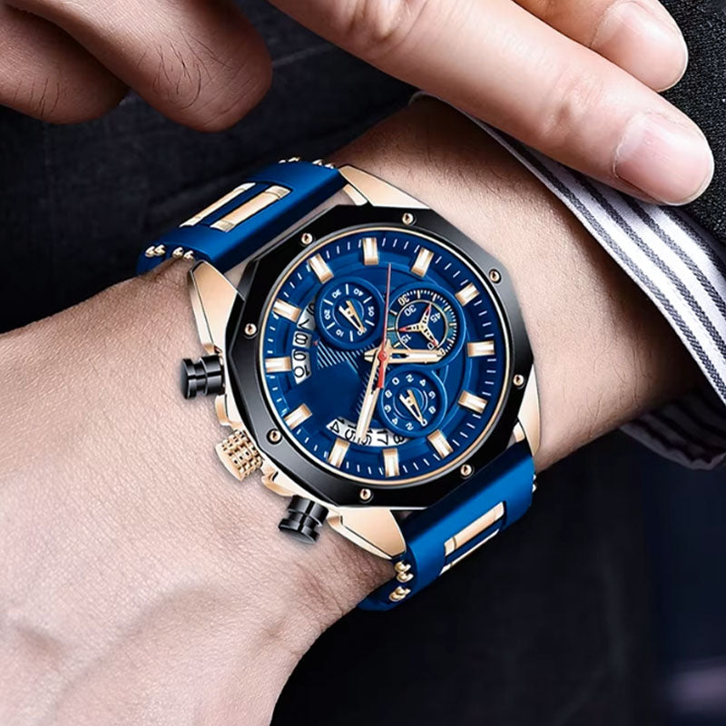 Grand cadran Calendrier Montre d'affaires à quartz