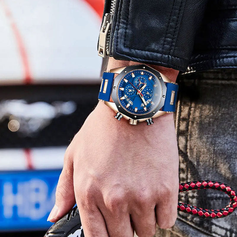 Grand cadran Calendrier Montre d'affaires à quartz