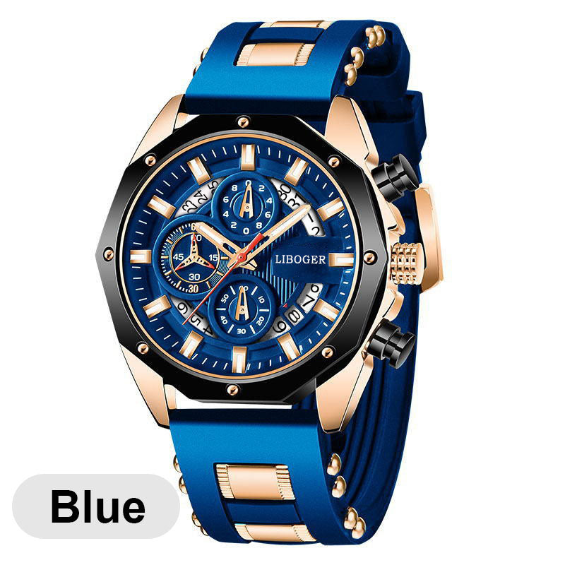Grand cadran Calendrier Montre d'affaires à quartz