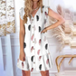 🌸Soldes d'été 50% de réduction🌸Mini-robe sans manches avec décolleté en V et boutonnage sur le devant pour femme