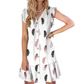 🌸Soldes d'été 50% de réduction🌸Mini-robe sans manches avec décolleté en V et boutonnage sur le devant pour femme