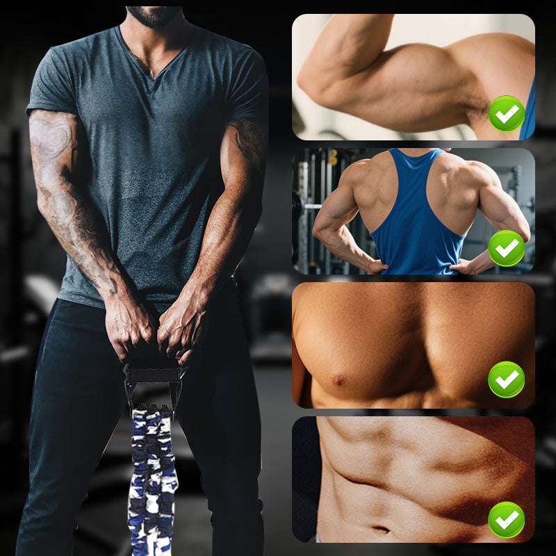 Bande de résistance en latex naturel à 3 voies - Étirement et renforcement musculaire du corps entier