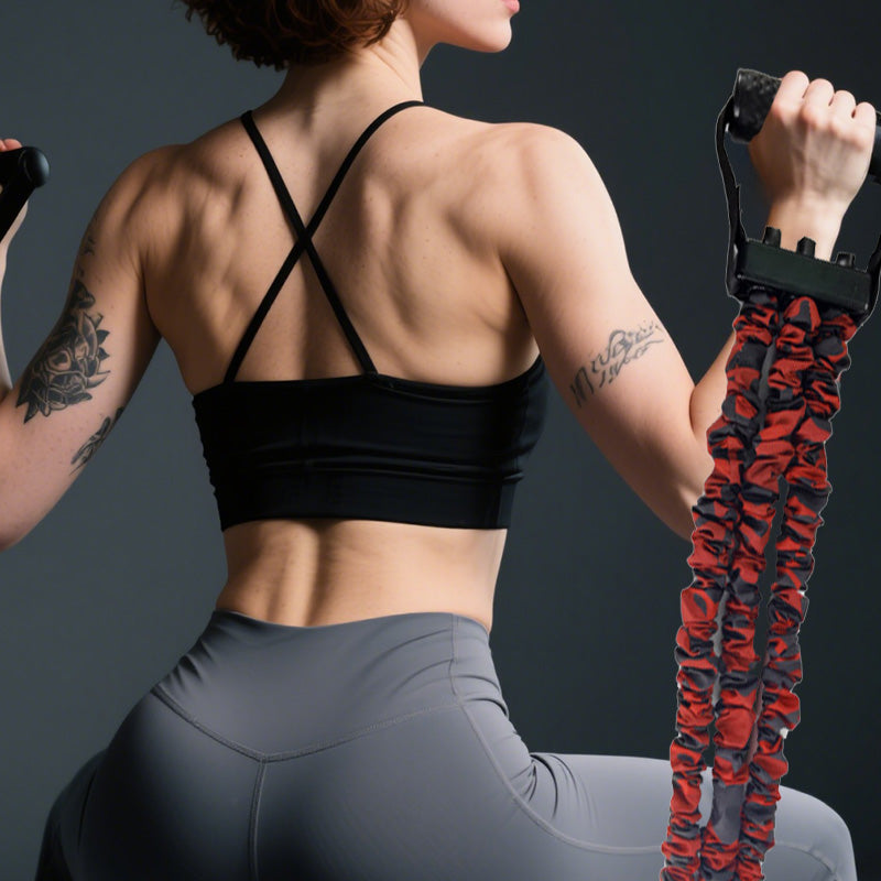 Bande de résistance en latex naturel à 3 voies - Étirement et renforcement musculaire du corps entier