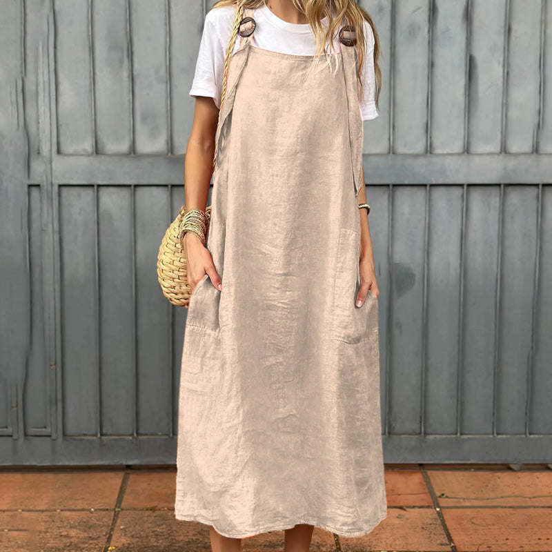 Robe pour femme avec bretelles réglables et poches