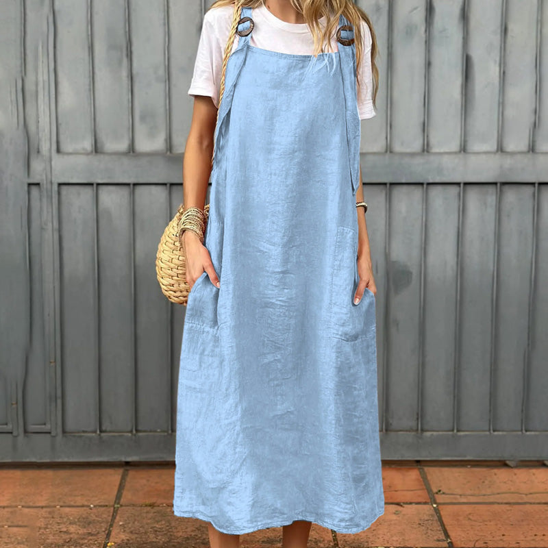 Robe pour femme avec bretelles réglables et poches
