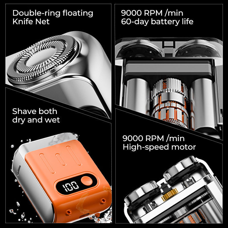 🏆🙍‍♂️66% de réduction pour une durée limitée pendant l'événement✨Men's Portable Mini Rotary Electric Shaver