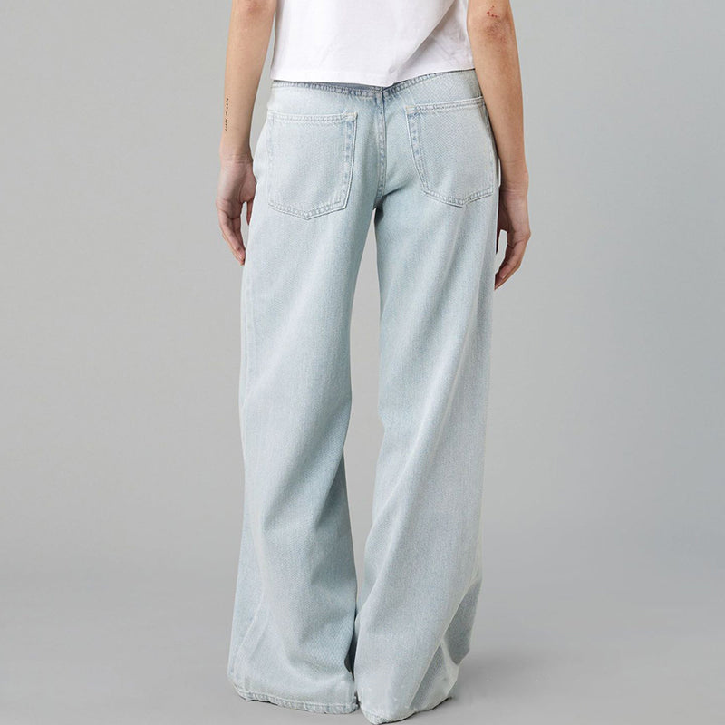 🎀 Pantalon large à taille basse ajustable par un cordon de serrage pour de multiples portés👖