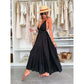 Robe maxi dos nu avec décolleté profond en V pour femme