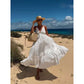 Robe maxi dos nu avec décolleté profond en V pour femme