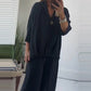 🌸Soldes d'été 50% de réduction🌸Ensemble 2 pièces - Top rayé et pantalon large pour femmes