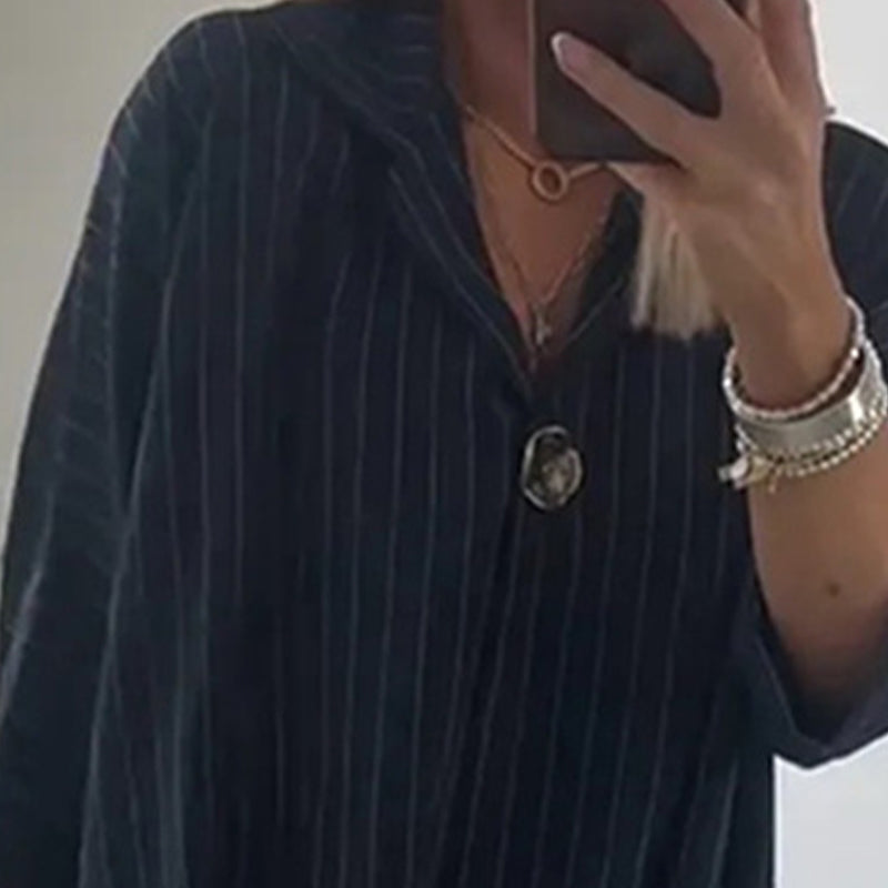 🌸Soldes d'été 50% de réduction🌸Ensemble 2 pièces - Top rayé et pantalon large pour femmes