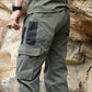 Pantalon cargo long respirant de couleur unie pour hommes