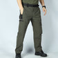 Pantalon cargo long respirant de couleur unie pour hommes