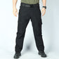 Pantalon cargo long respirant de couleur unie pour hommes