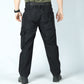 Pantalon cargo long respirant de couleur unie pour hommes