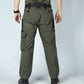 Pantalon cargo long respirant de couleur unie pour hommes
