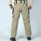 Pantalon cargo long respirant de couleur unie pour hommes