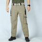 Pantalon cargo long respirant de couleur unie pour hommes
