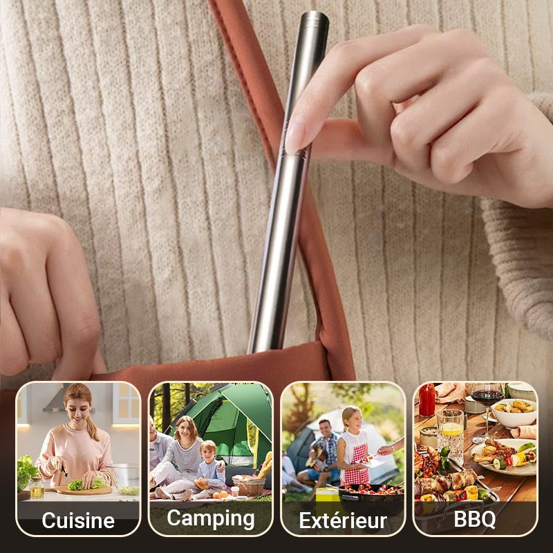 🎁🍎🔪 Couteau à Fruits Portatif Polyvalent d'Extérieur Avec Gaine ✨