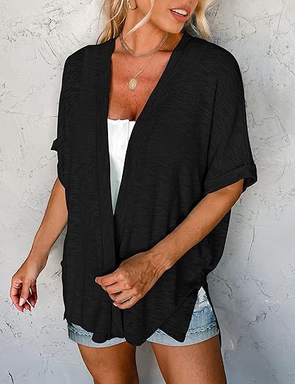 🍂Gilet Fluide à Manches Courtes ✅ Léger & Polyvalent | Parfait pour le Layering 🌸 -50% AUJOURD’HUI 🔥