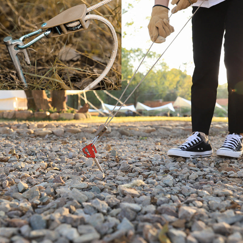 🔥50% DE RÉDUCTION🪢Tente fixe réglable portable - Corde de camping à poulie à dégagement rapide haute résistance🌳 (4 pièces/ensemble)