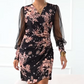 👗✨Robes à manches longues et col en V à imprimé floral pour femmes
