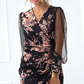 👗✨Robes à manches longues et col en V à imprimé floral pour femmes