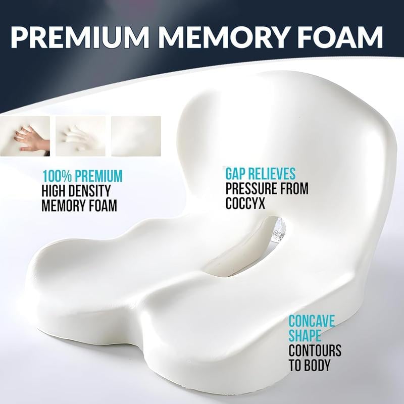 🔥Coussin de siège en mousse à mémoire de forme antidérapant