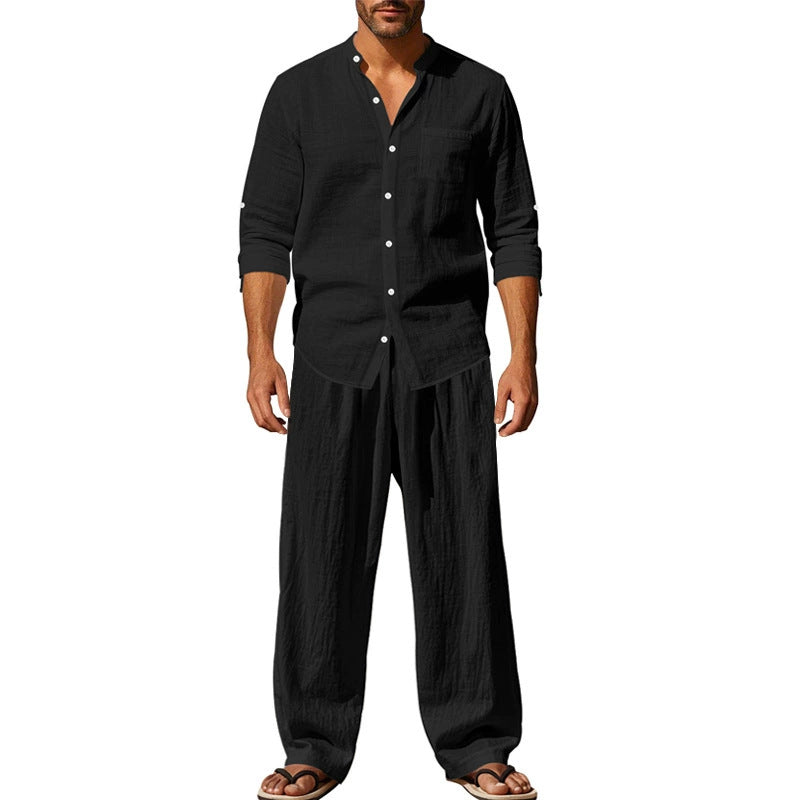 Ensemble chemise et pantalon respirant pour hommes