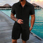 🔥🎁Nouveauté 50 % DE RÉDUCTION💥✨Ensemble 2 pièces chemise à manches courtes ample et short pour homme