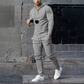 Ensemble de survêtement 2 pièces à capuche et couleur unie pour homme