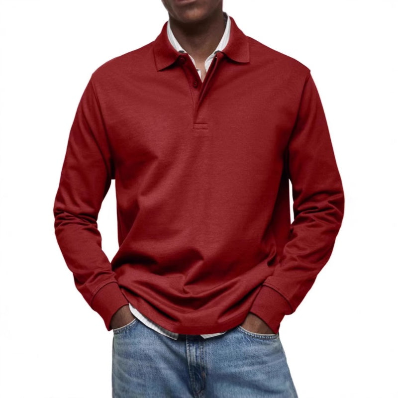 Chemise à col rabattu et manches longues (50 % de réduction)