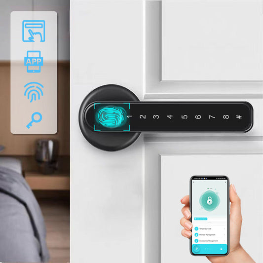 🔐 Poignée de serrure intelligente à empreinte digitale avec contrôle APP Bluetooth – -50 % pour une sécurité connectée ! 📱✨