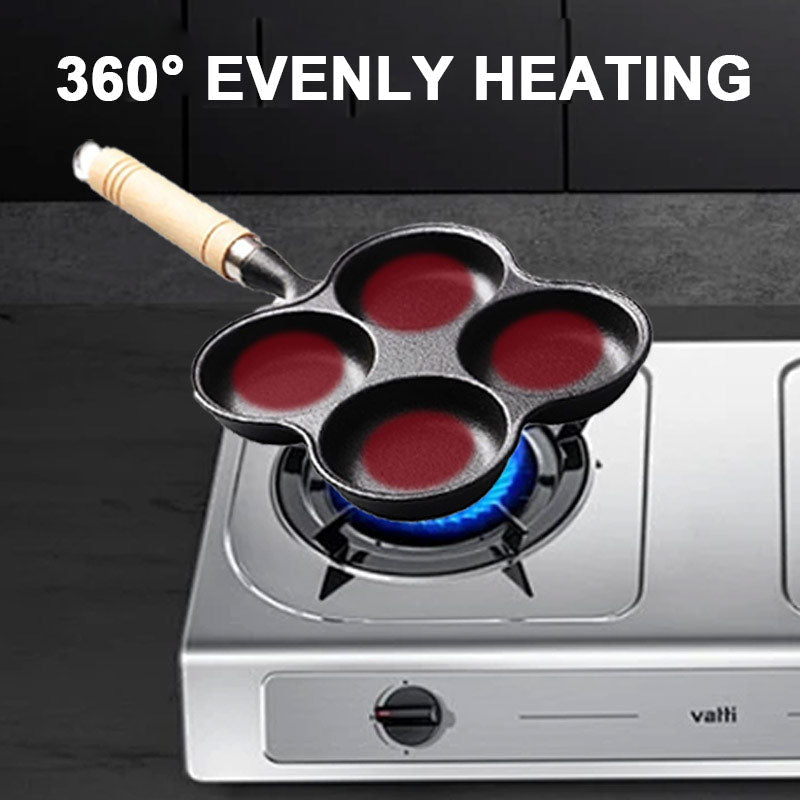 🥚 60% de réduction ! 🍳 Poêle à Œufs Antiadhésive – 4/5 Tasses, Fonte Durable & Cuisson Uniforme 👨🍳