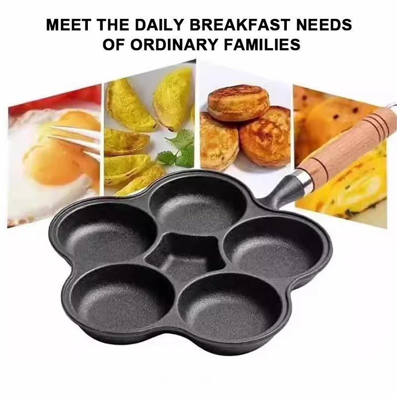 🥚 60% de réduction ! 🍳 Poêle à Œufs Antiadhésive – 4/5 Tasses, Fonte Durable & Cuisson Uniforme 👨🍳