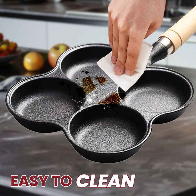 🥚 60% de réduction ! 🍳 Poêle à Œufs Antiadhésive – 4/5 Tasses, Fonte Durable & Cuisson Uniforme 👨🍳