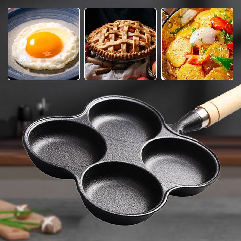 🥚 60% de réduction ! 🍳 Poêle à Œufs Antiadhésive – 4/5 Tasses, Fonte Durable & Cuisson Uniforme 👨🍳