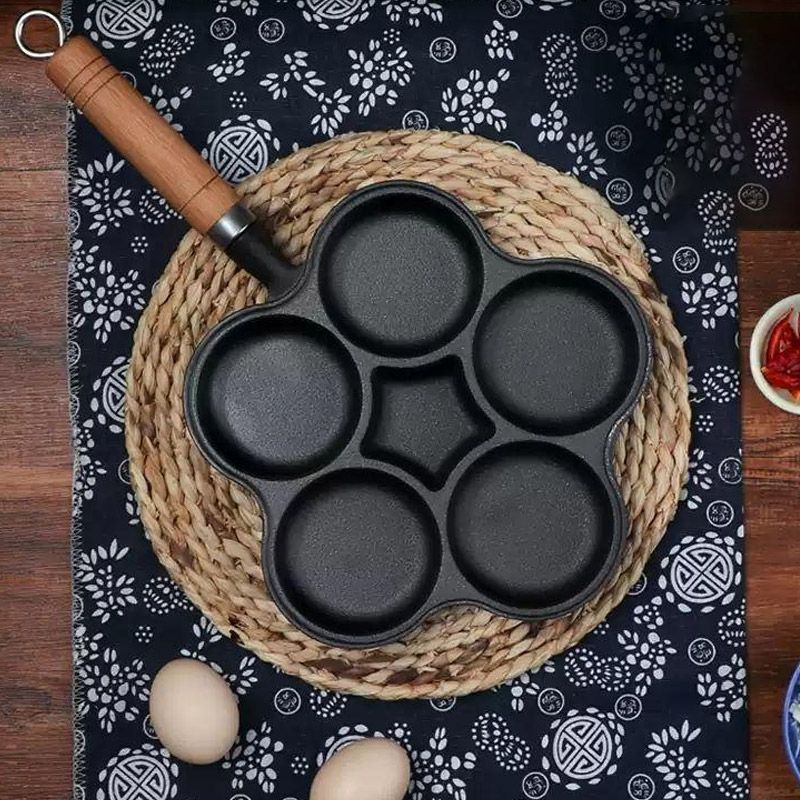 🥚 60% de réduction ! 🍳 Poêle à Œufs Antiadhésive – 4/5 Tasses, Fonte Durable & Cuisson Uniforme 👨🍳