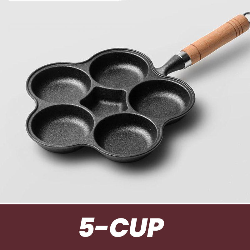 🥚 60% de réduction ! 🍳 Poêle à Œufs Antiadhésive – 4/5 Tasses, Fonte Durable & Cuisson Uniforme 👨🍳